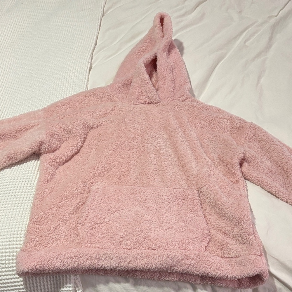 Bluenotes Fuzzy Pink Kids Hoodie